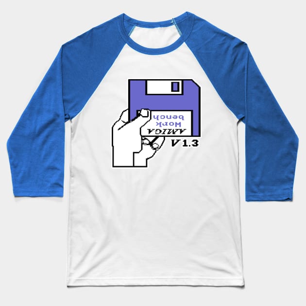 Amiga Workbench - Insert Disk Baseball T-Shirt by Meta Cortex